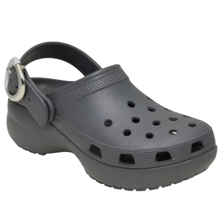 (WMNS) Crocs Classic Platform Dipped Buckle Clog 'Carbon' 213230-0YK