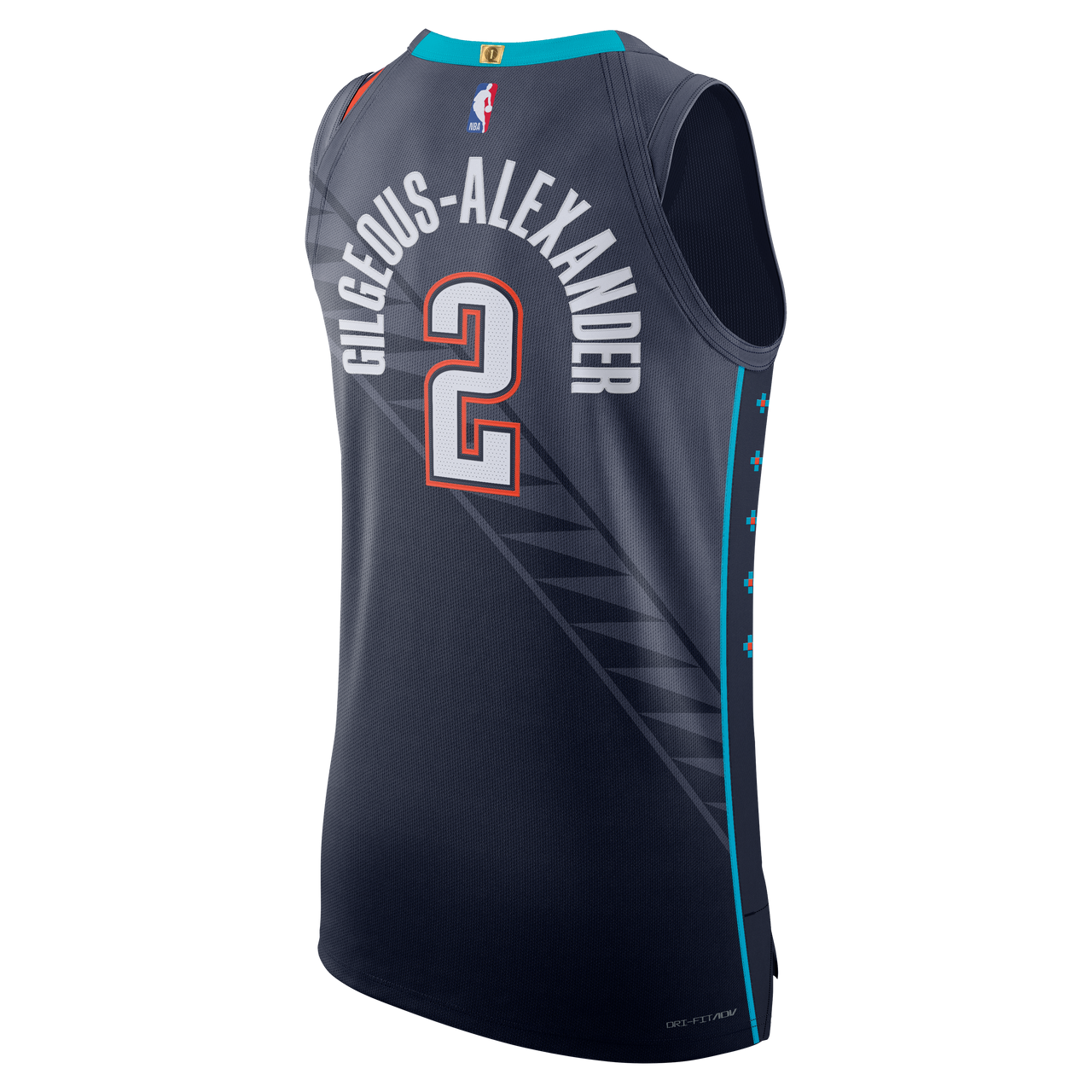 Nike Shai Gilgeous-Alexander Oklahoma City Thunder City Edition NBA Authentic Jersey 'Thunder Blue' HM6117-438