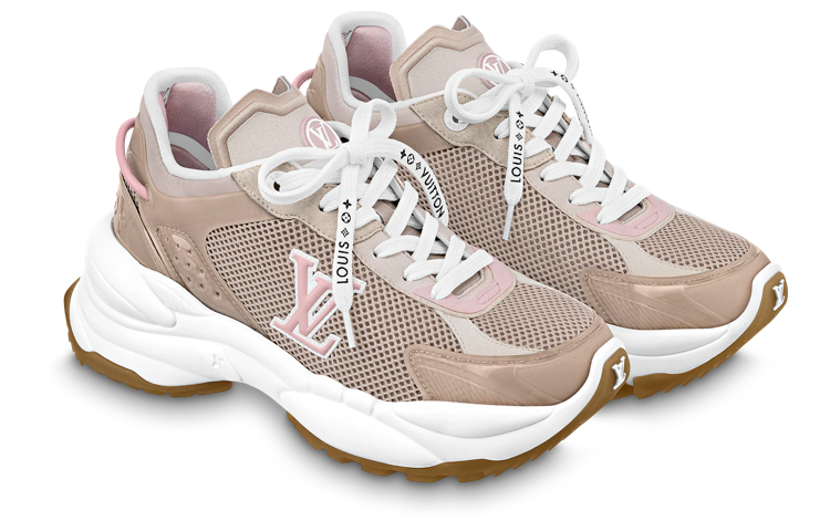 (WMNS) حذاء رياضي LOUIS VUITTON Run 55 باللون الوردي الفاتح 1ABVMW