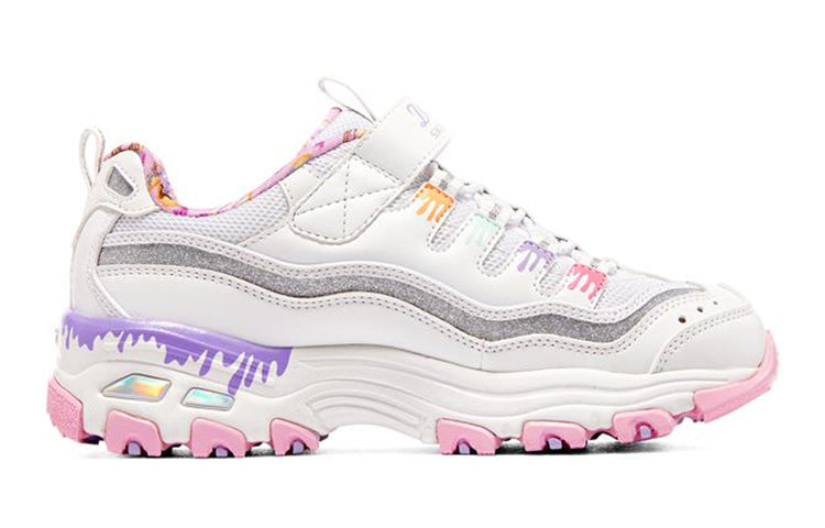 (GS) Skechers D'lites 'White Multicolor' 302575L-WMLT