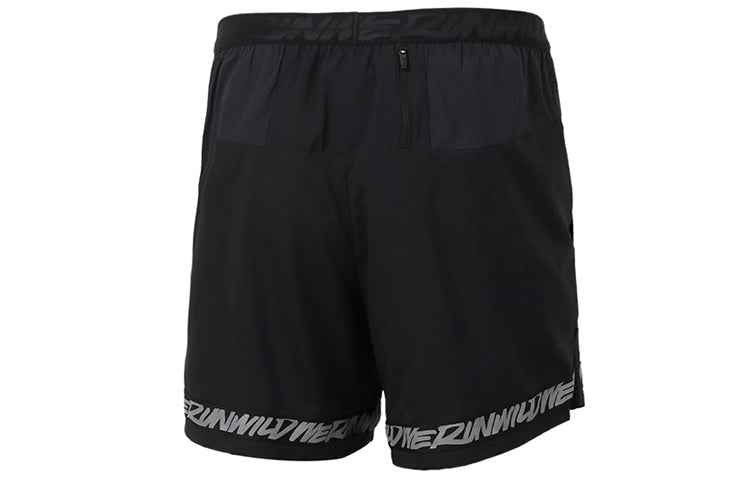 Nike Alphabet Printing Running Sports Shorts Black CU5714-010