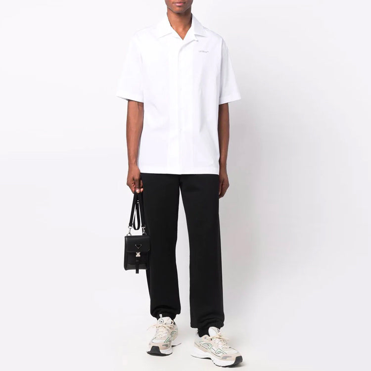 Men's Off-White FW21 Arrow Logo Pattern Sports Pants/Trousers/Joggers Black OMCH029F21FLE0011010