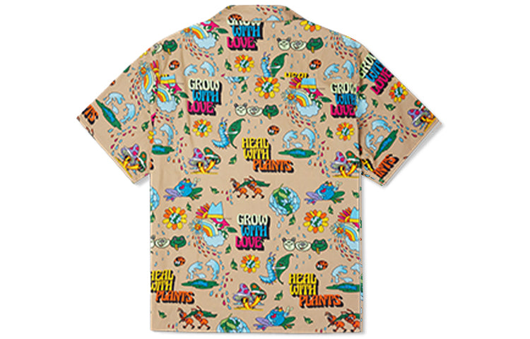 Converse Plant Print Resort Shirt 'Nomad Khaki' 10023277-A01