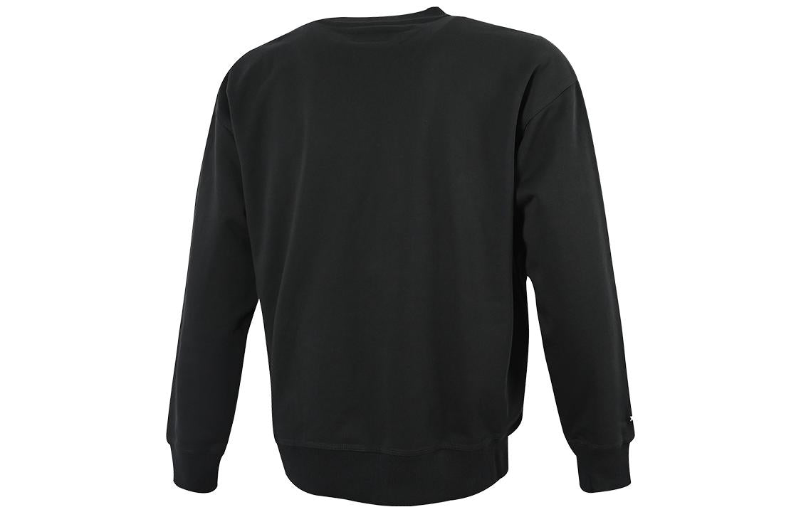 Converse Embroidered Workmark Fleece Crew Asia Sizing 'Black' 10023777-A03