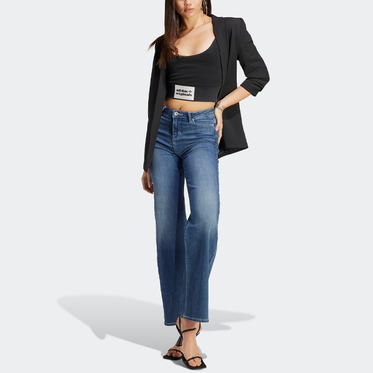 (WMNS) adidas Towel Bra Top 'Black' IC8524