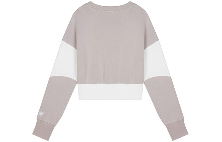 (WMNS) New Balance Athletics Sweatshirt Asia Sizing 'Wonder Mauve White' AWT11503-WM