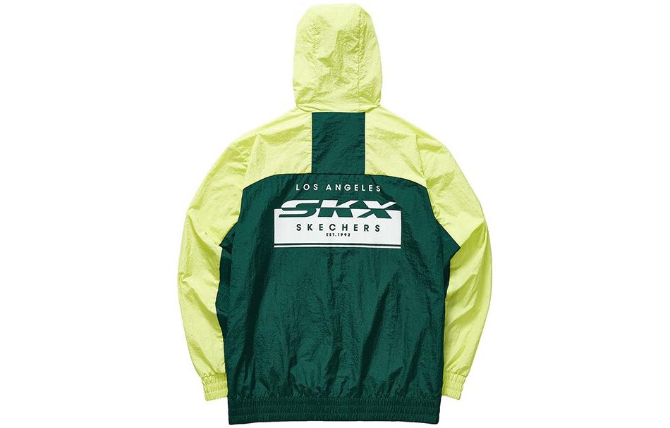 Skechers x SKX Hoodied Woven Jacket 'Green Yellow' L121M159-00XW