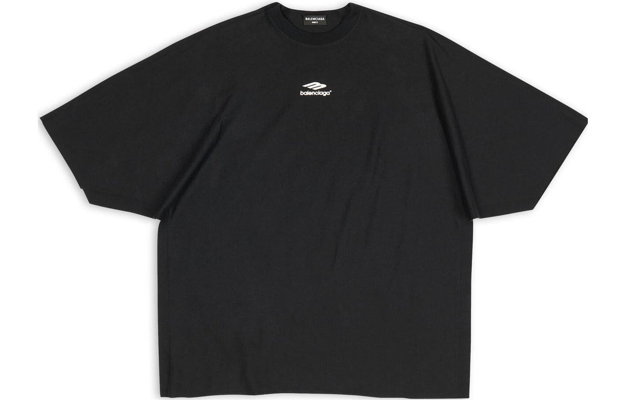 (WMNS) Balenciaga 3B Sports Icon Flat T-Shirt 'Black' 704032TMVJ71070