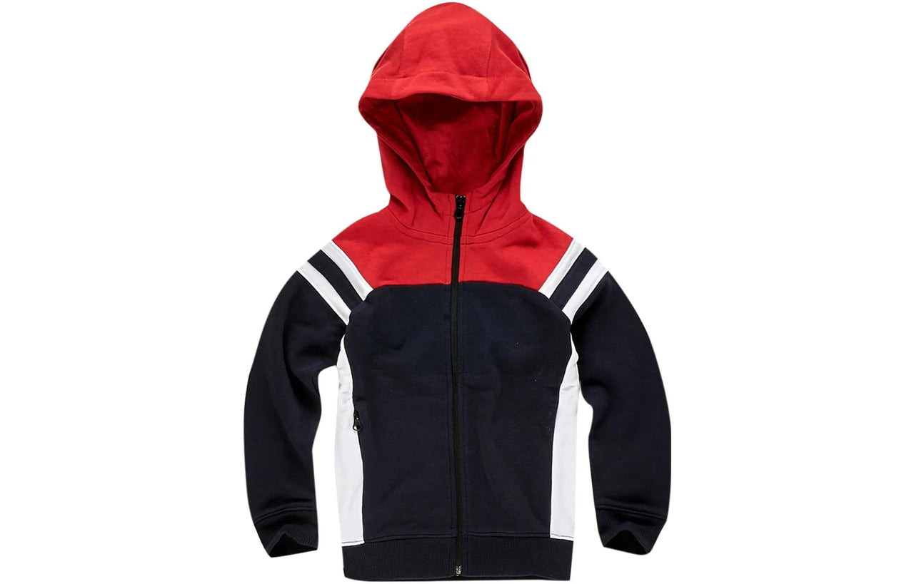 (GS) Air Jordan Craig Color Block Stripes Jacket Toddlers Style 'Red' 8337HK-RED