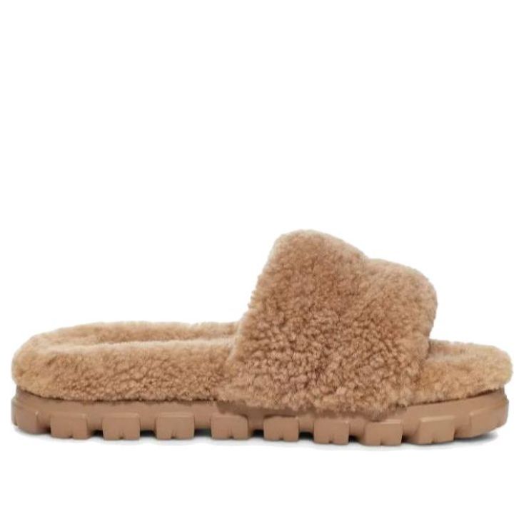 (WMNS) UGG Cozetta Curly Slide 'Chestnut' 1130838-CHE