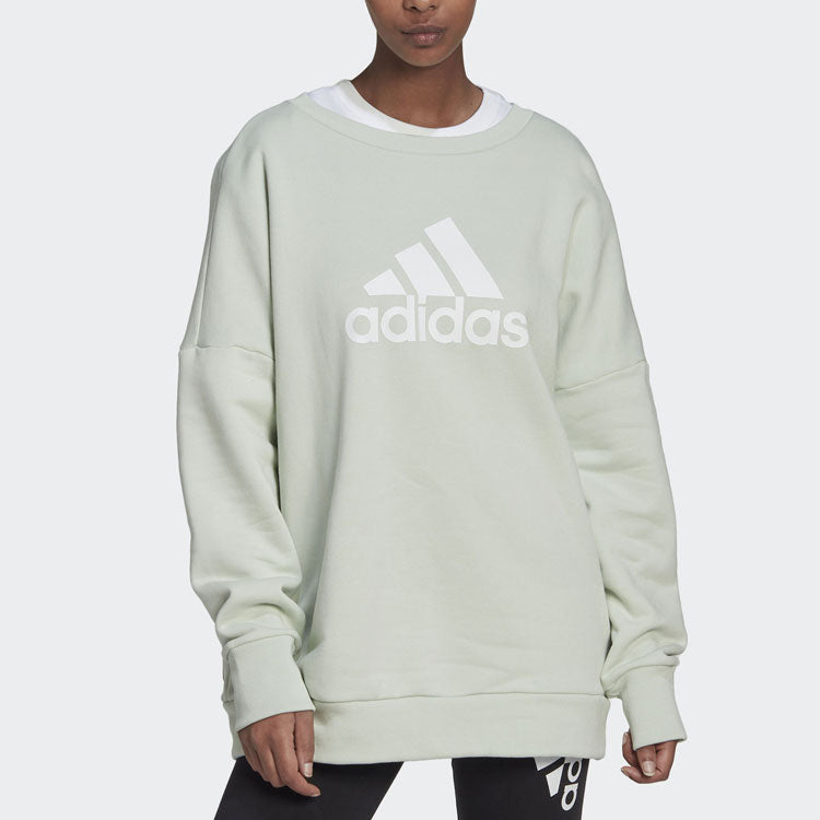 (WMNS) adidas Future Icons Badge of Sport Sweatshirt 'Linen Green' HK0499