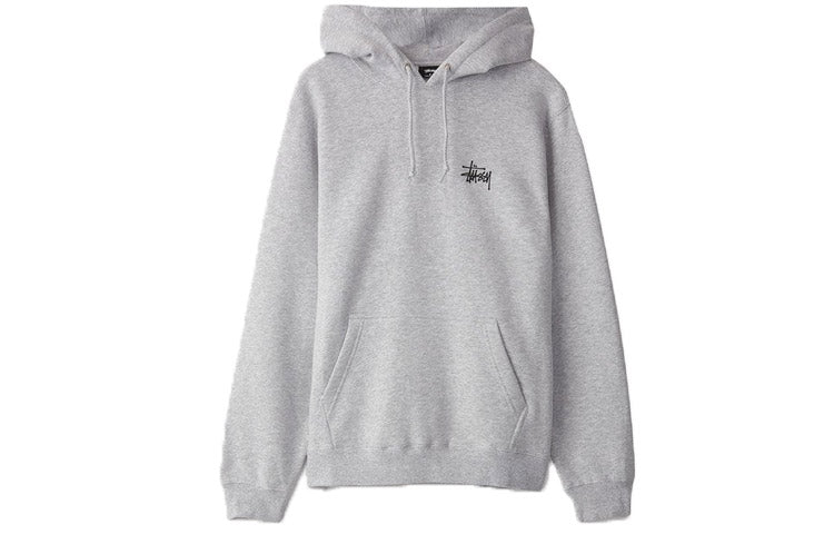 Stussy Basic Hood Logo Back Alphabet Logo Pullover Unisex Gray 1914460-0404