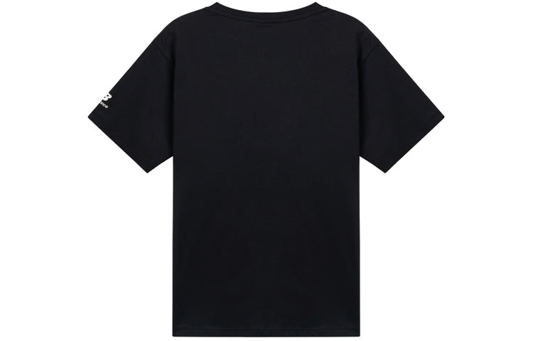 New Balance Naijel Series Flowers Printing Sports Round Neck Short Sleeve Black T-Shirt AMT12344-BK