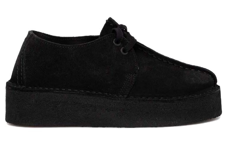 (WMNS) Clarks Trek Wedge 'Black Suede' 26174019