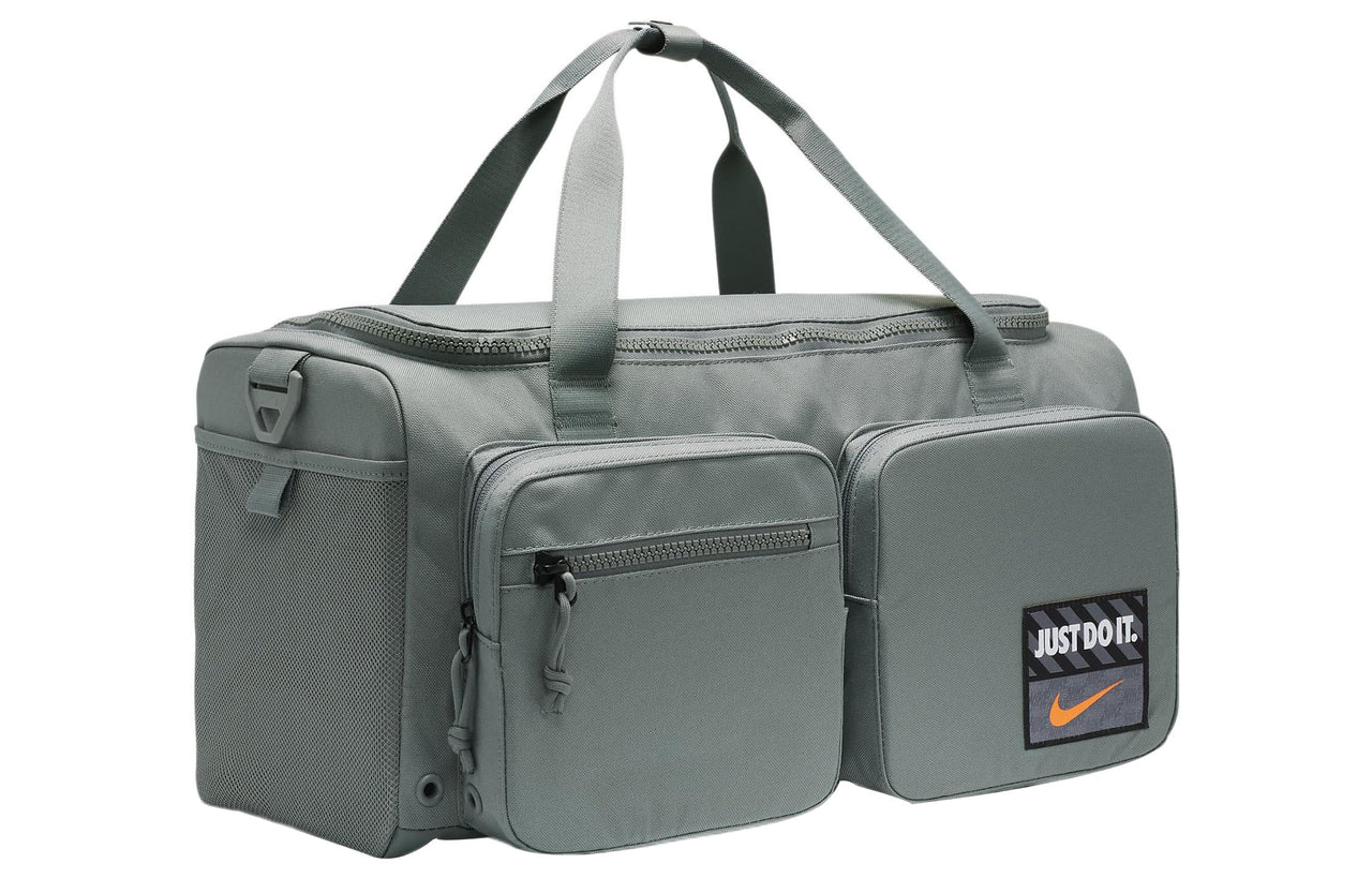Nike Athletic Zipper Fabric Gym Bag Travel Bag Handbag Unisex Smoke Gray DQ5199-084
