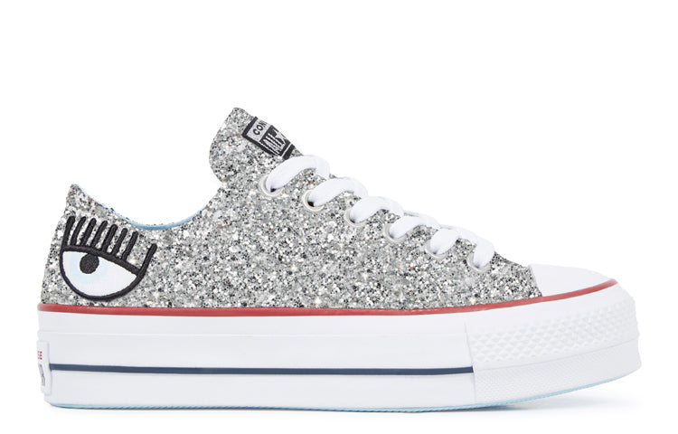 (WMNS) Converse Chiara Ferragni x Chuck Taylor All Star Lift Ox 'Silver Red' 563833C