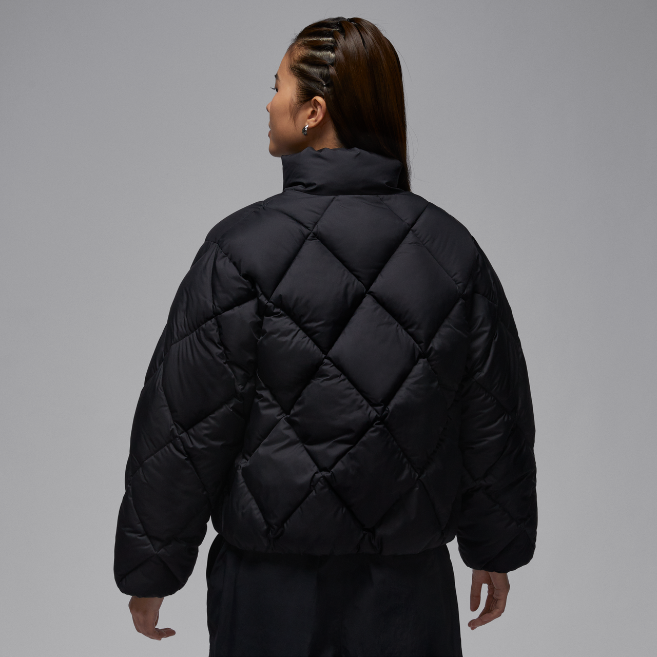 (WMNS) Air Jordan Brooklyn Quilted Puffer Jacket 'Black' HV0418-010