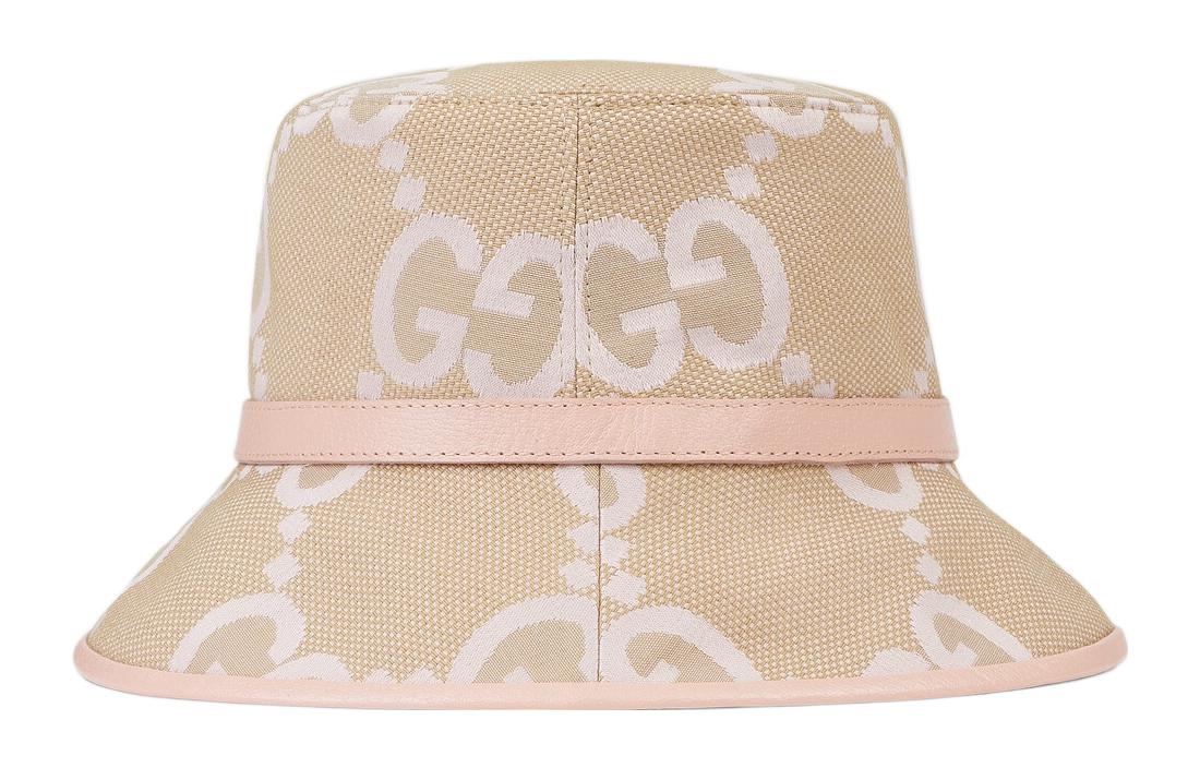 (WMNS) Gucci Jumbo GG Bucket Hat 'Beige Light Pink' 730336-3HAPT-8872