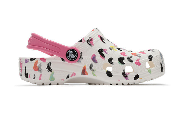 (PS) Crocs Multi-Color Pattern Shoe White 207000-100