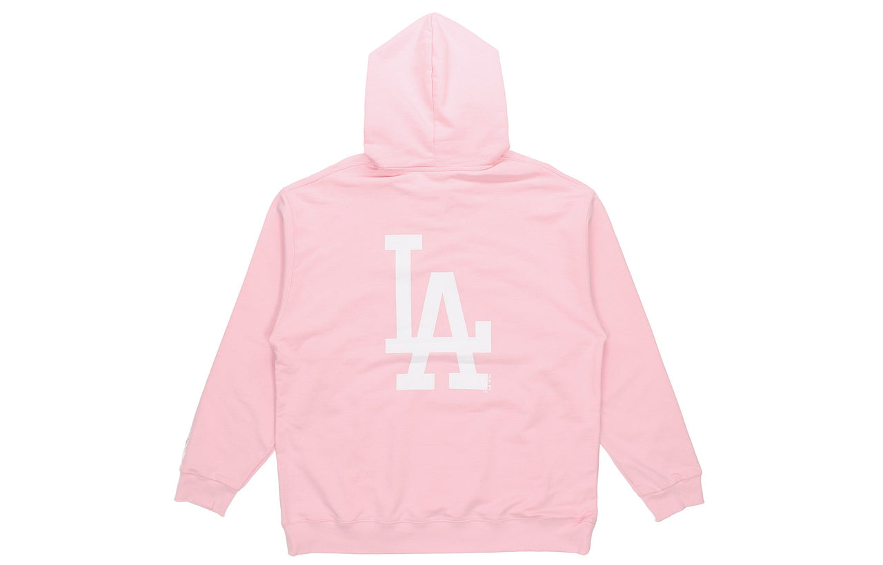 MLB Los Angeles Dodgers Basic Large Logo Printing Sports hooded Long Sleeves Unisex Pink 31HD03011-07P