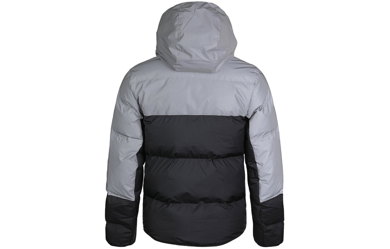 Nike Stay Warm Colorblock Reflective Casual hooded down Jacket Black Gray Colorblock CZ1493-010