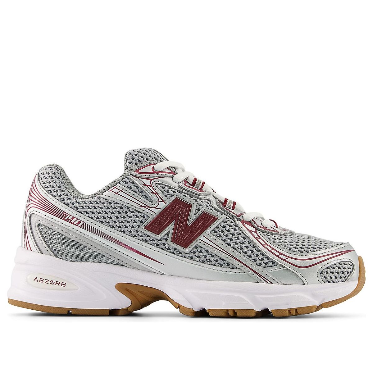 (GS) New Balance 740 'Silver Metallic Monarch Burgundy' GR740MS