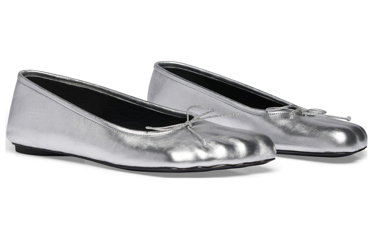(WMNS) Balenciaga Anatomic Ballerina Shoes 'Silver Shiny Soft Sheepskin' 714260WBFA18001