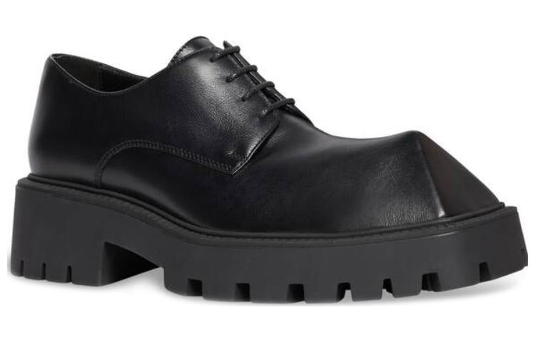 (WMNS) Balenciaga Rhino Derby Shoes 'Black Smooth Calfskin' 712391WBB501000