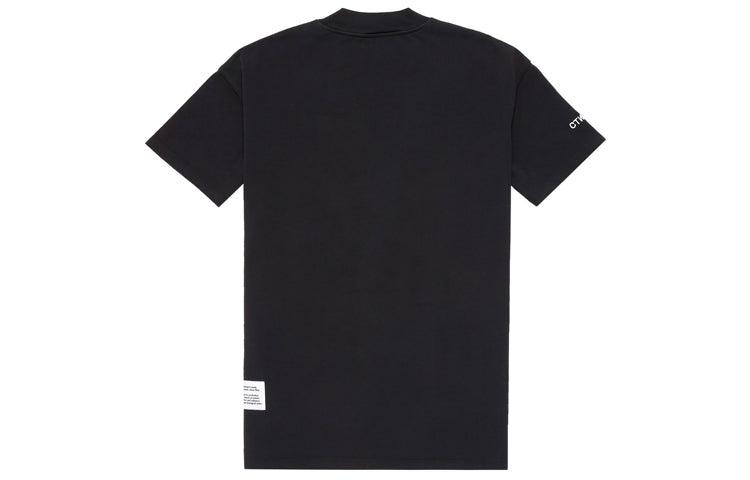 HERON PRESTON Collar Printing Short Sleeve Unisex Black HMAA012S209130111001