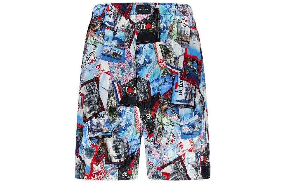 Balenciaga Allover Cities Shorts 'Multicolor' 672410TML058470