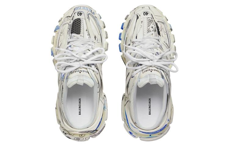 (WMNS) Balenciaga Track 3.0 Mules 'White Graffiti Black' 653813W3SRA9014