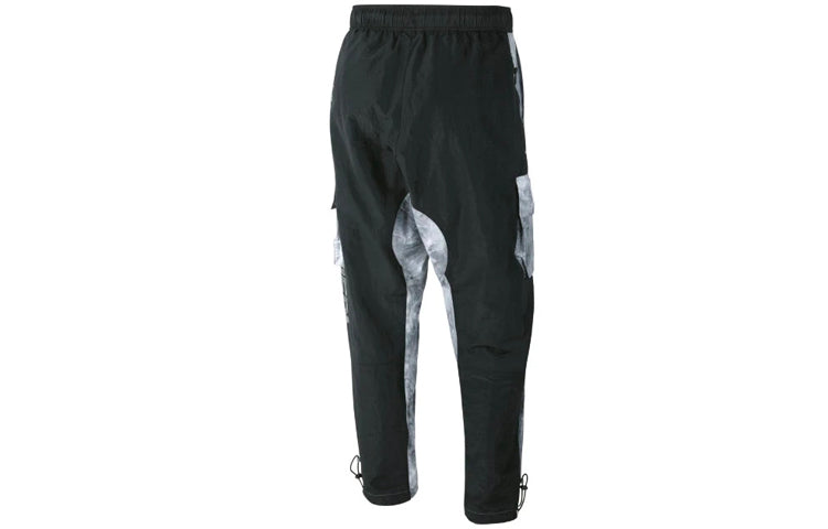 Men's Air Jordan Printing Loose Cargo Black Pants CU9057-100