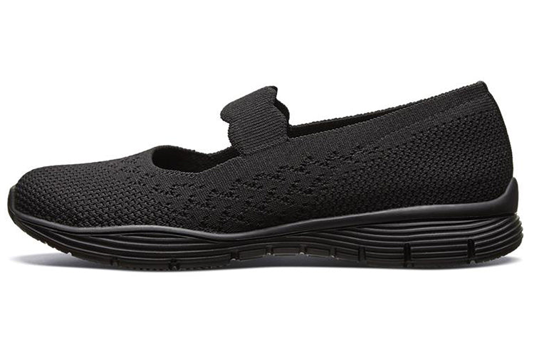 (WMNS) Skechers Seager Slip-on Shoes Black 49622-BBK