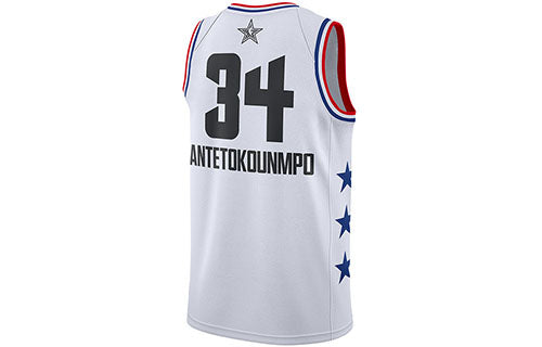 قميص نايكي NBA 2019 All-Star Milwaukee Bucks Giannis Antetokounmpo "أبيض" AQ7297-100