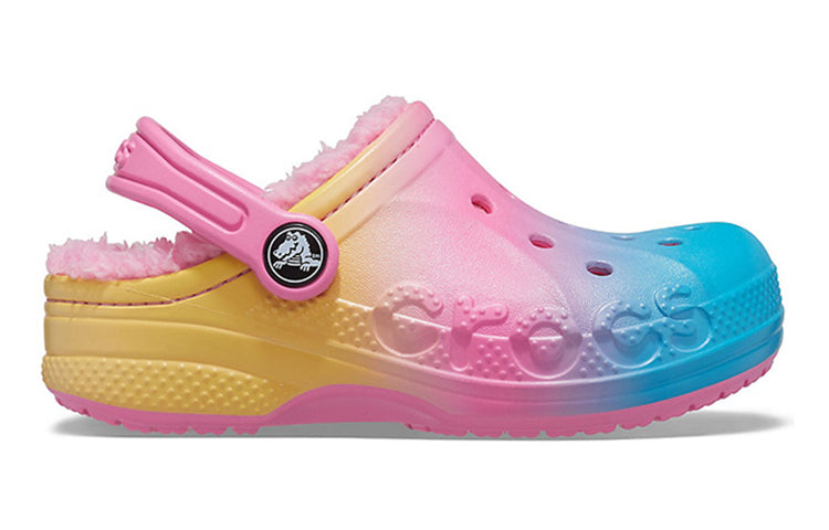 (GS) Crocs Baya Printed Lined Clogs 'Pink Lemonade Multi' 205888-6SO