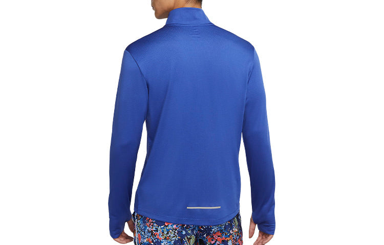تيشيرت Nike Pacer Dri-FIT الرياضي بأكمام طويلة للجري باللون الأزرق الملكي BV4756-431