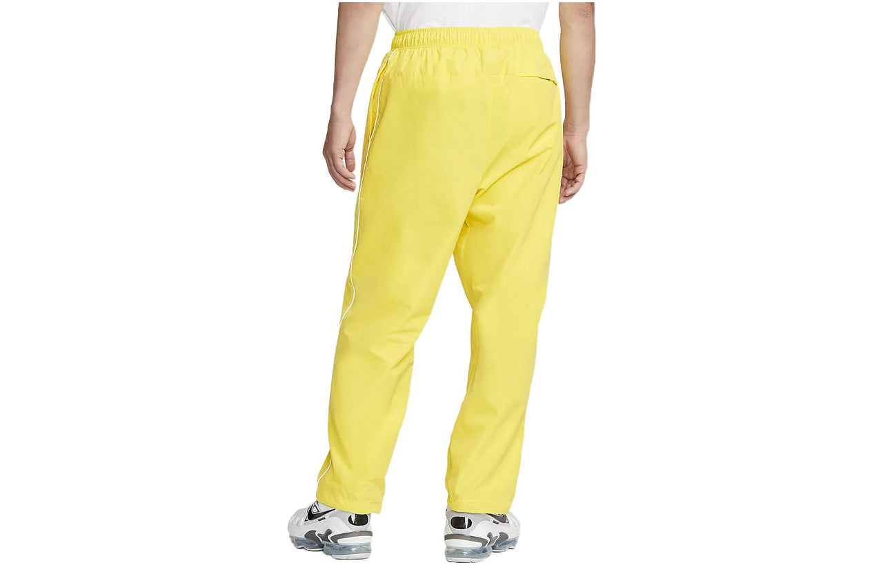Nike Sports Straight Knitted Casual Pants/Trousers Men's Lemon Yellow DQ4216-765