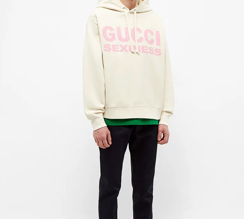 Men's Gucci Sexiness Alphabet Printing Autumn Creamy White 569828-XJCK2-9221