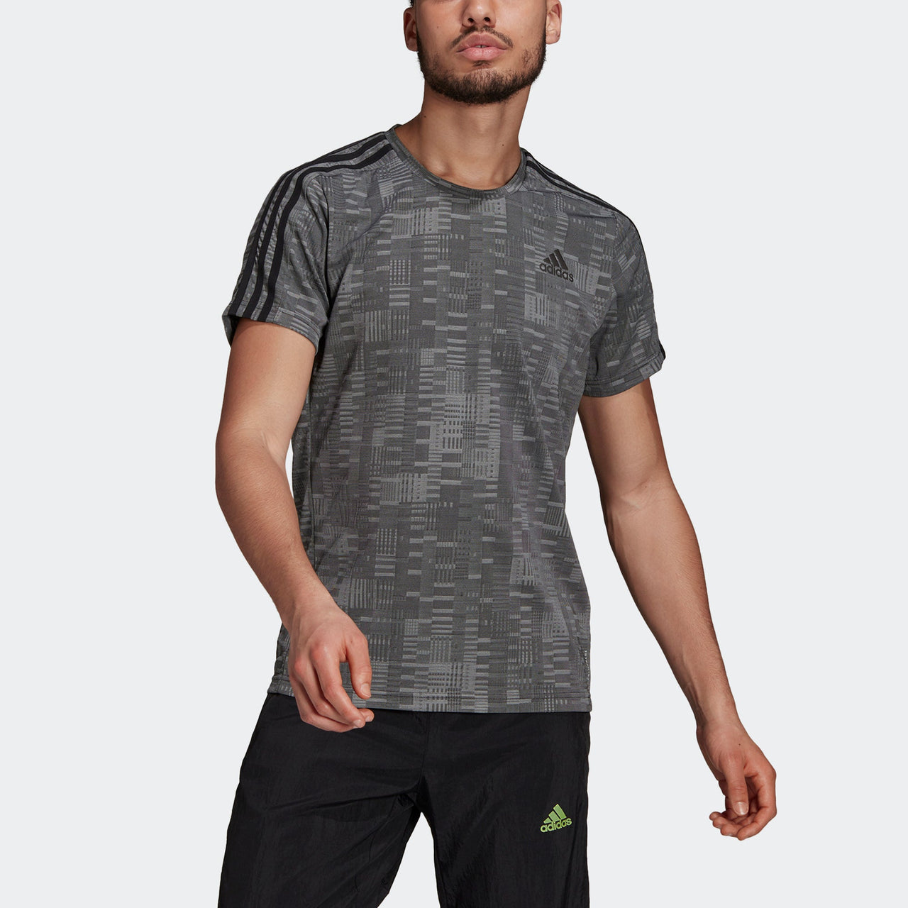 adidas Running Sports Round Collar Male Black GK5748