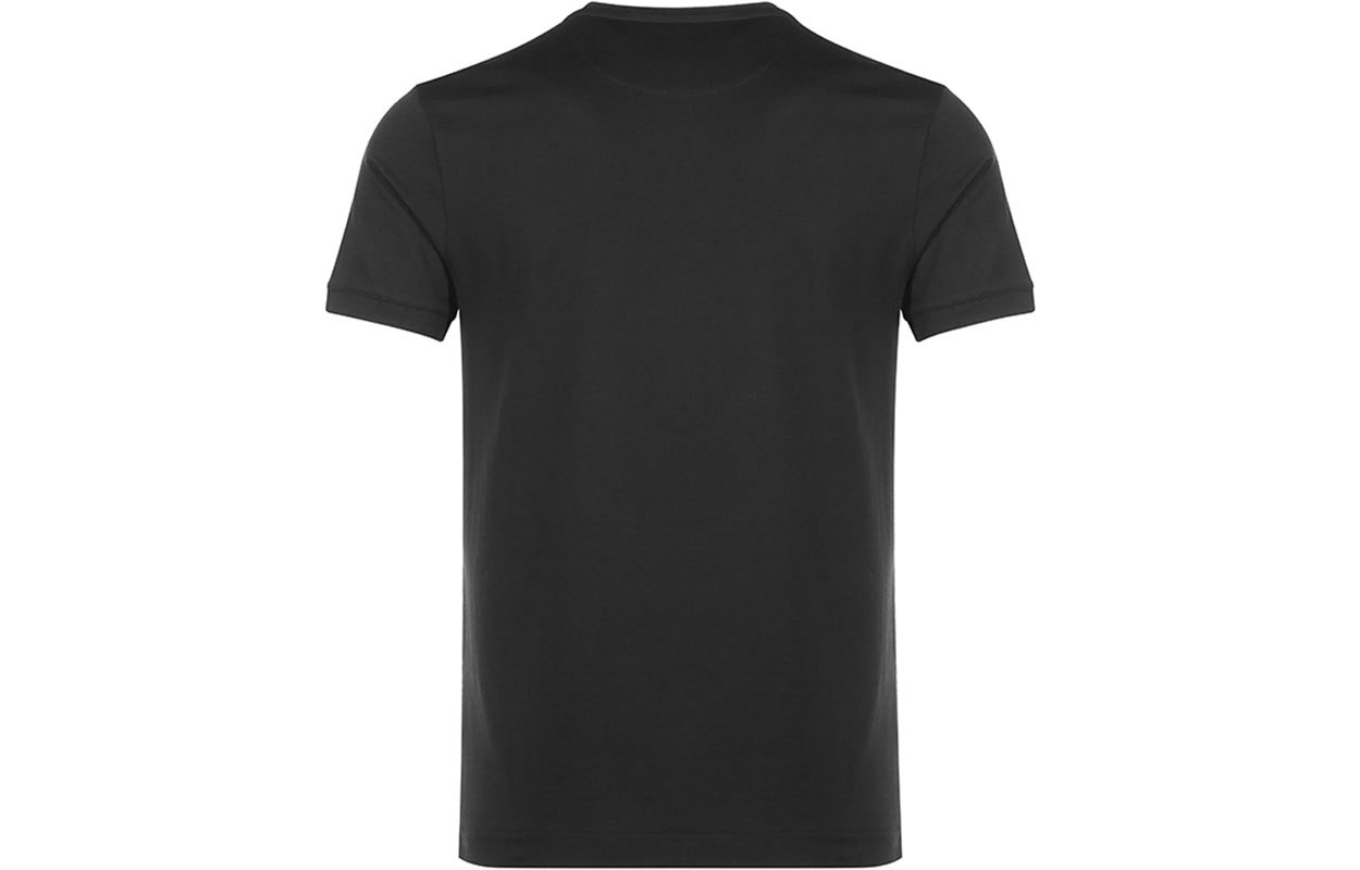 Men's FENDI Cotton Round Neck Short Sleeve Black T-Shirt FY0894A2F9F0QA1