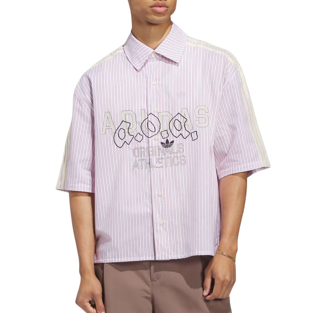adidas AOA Button Up Shirt Asia Sizing 'Team Victory Red' KT7989