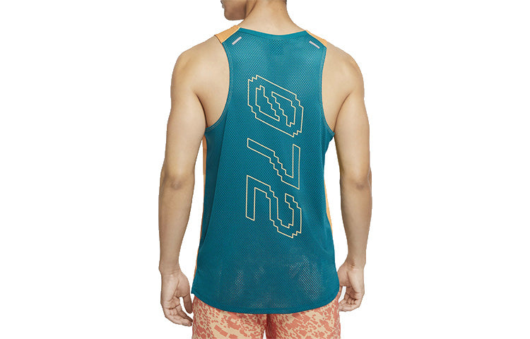 Nike Dri-Fit Series Breathable Running Sports Vest Orange CU5690-805