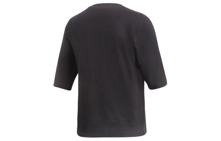 (WMNS) adidas originals Printing Logo Sports Short Sleeve Black FM1912