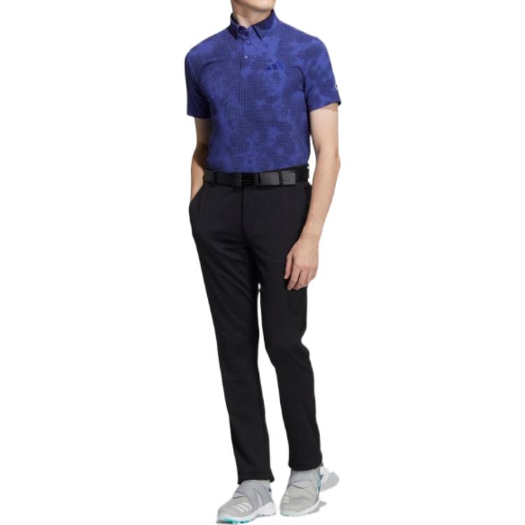 adidas Golf Play Green Textured Pants 'Black' HA3257