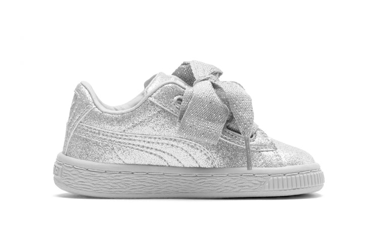 (TD) PUMA Basket Heart Holiday Glamour Ayakkabi Sneakers Silver 367632-03