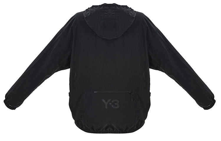 Men's Y-3 Cozy Loose Sports Hooded Jacket Black FN5729