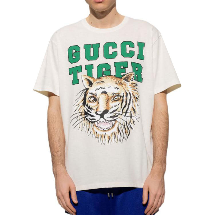 Gucci SS22 Tiger cotton T-shirt 'White' 548334-XJD3X-9095