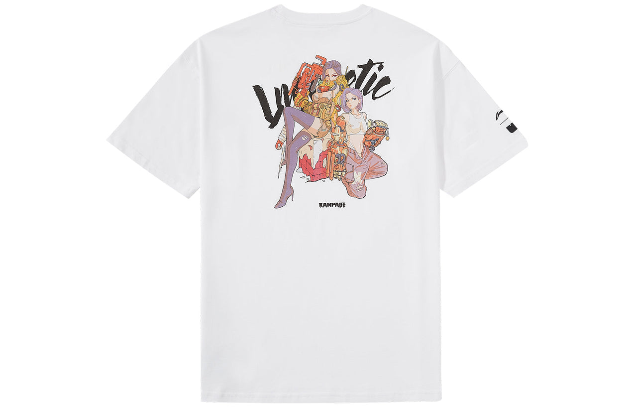 Li-Ning Crossover China Player Series Printing Loose Tee 'White Red' LHSS003-1