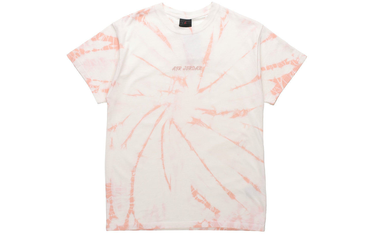 Air Jordan Loose Knit Tie Dye Printing Short Sleeve Orange DQ3903-100