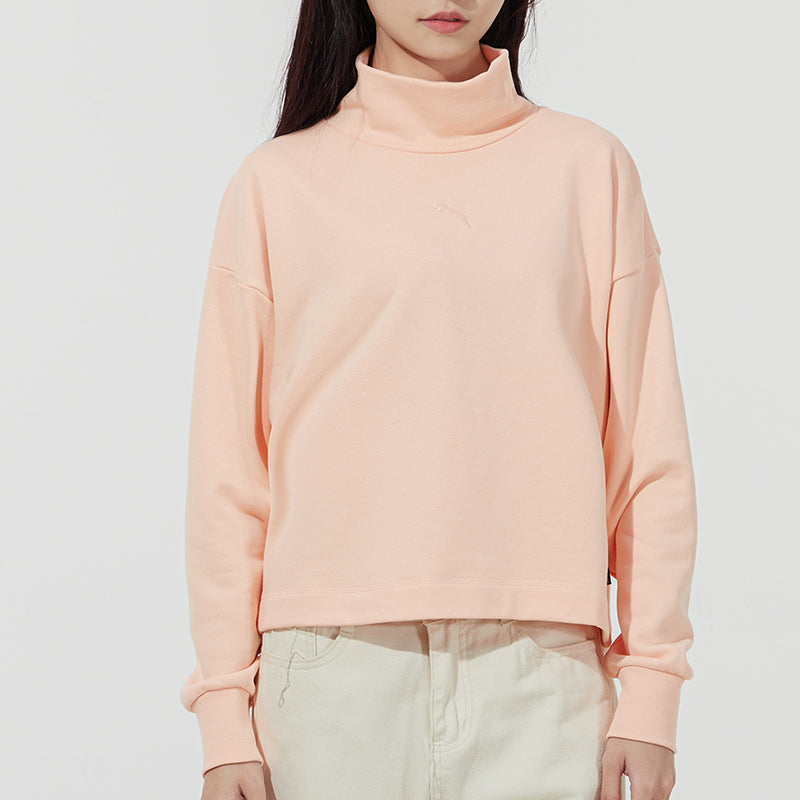 (WMNS) PUMA Her Retro Embroidered Loose High Collar Hoodie Small 847686-27